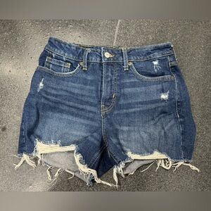 Old Navy Blue Distressed Jean Shorts